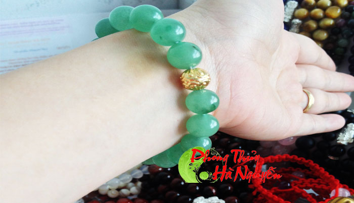 vòng tay đá phong thủy đá thạch anh xanh